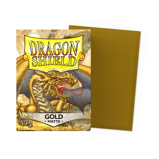 Pack de 100 protège-cartes Matte Gold