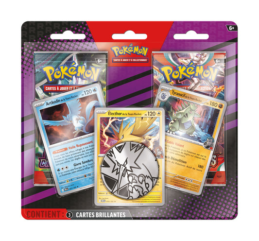 Pack 2 Boosters + 3 cartes Pokémon de la Team Rocket